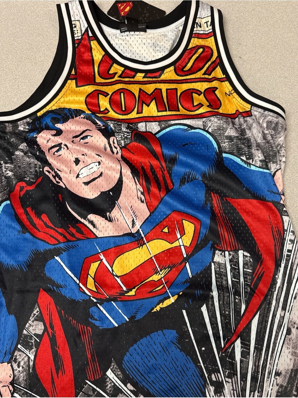 DC Comics Superman Graphic Tank Top in Red, Blue, Yellow